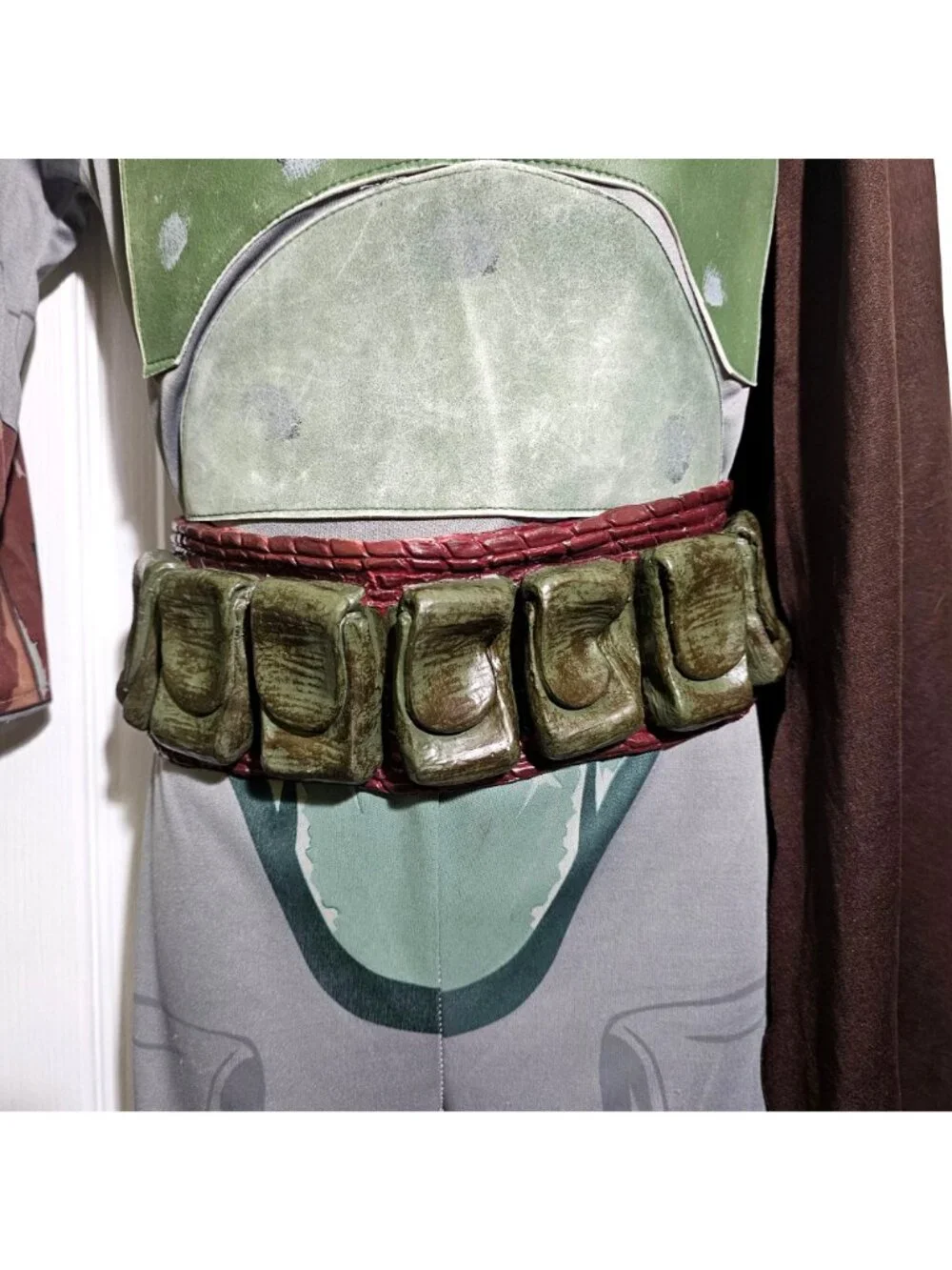 Bobbo Fett Costume Boys 7-8 Star Wars Bounty Hunter Electronic Talking Mask Kids - Picture 3 of 12